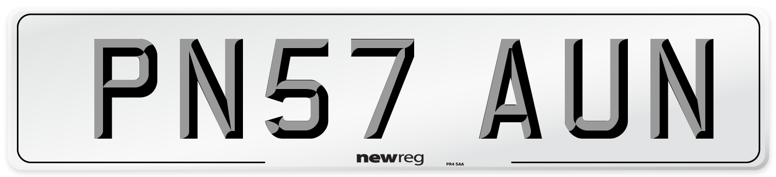 PN57 AUN Number Plate from New Reg